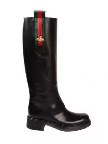 gucci black femmess designer boots italy leather cow leather 435539 dkhc